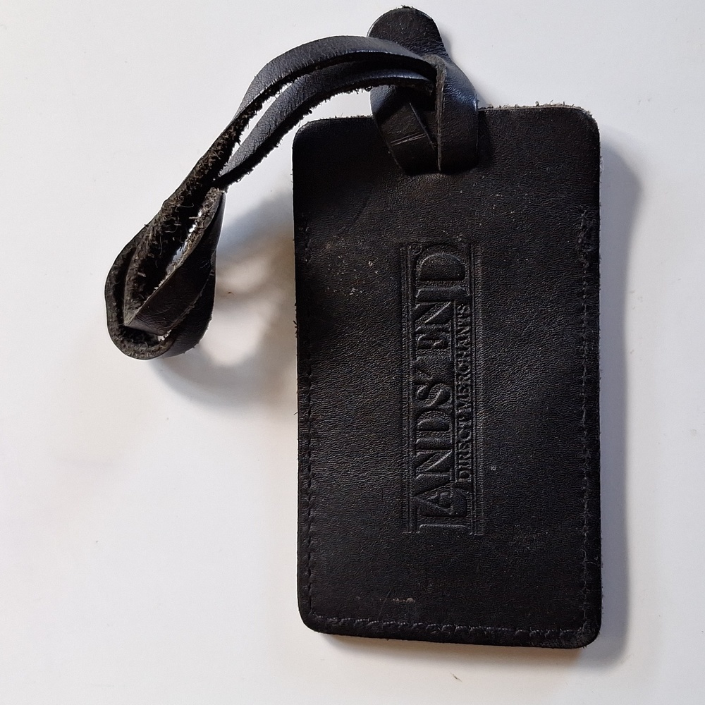 Land's End Leather Luggage Tag